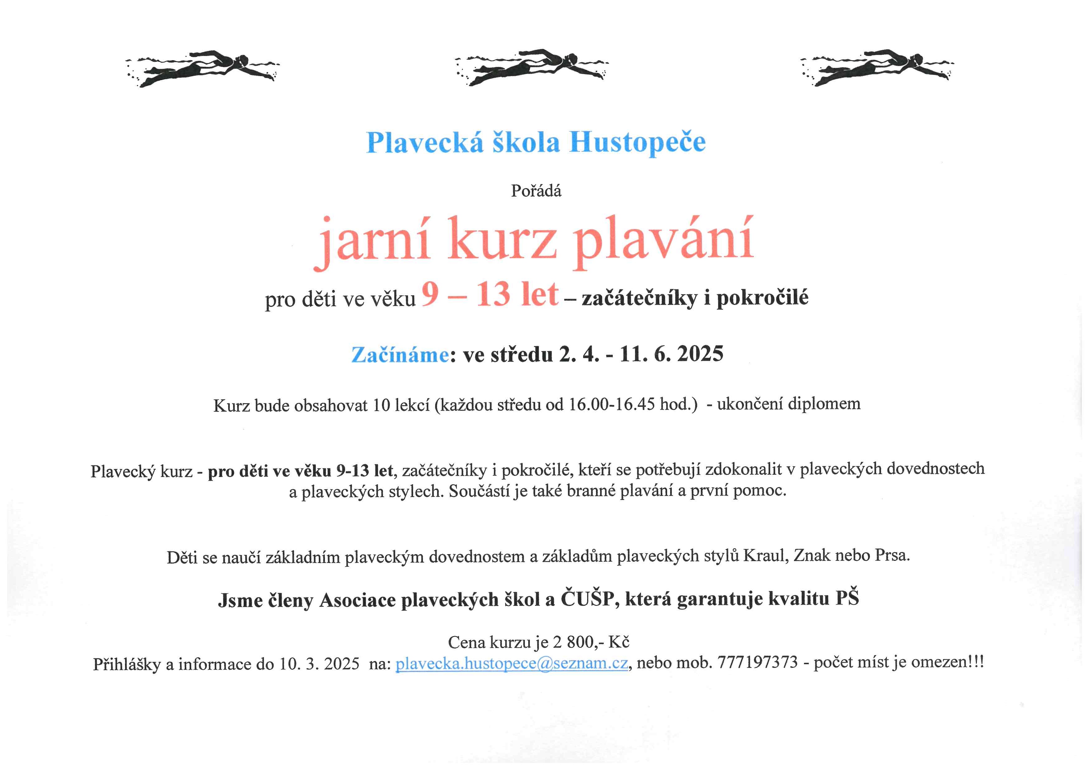 Jarní kurz plavání